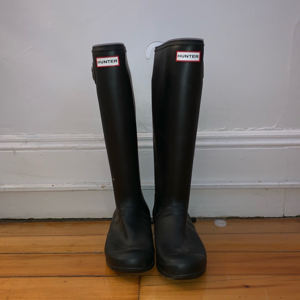 Matte Black Hunter Rainboots